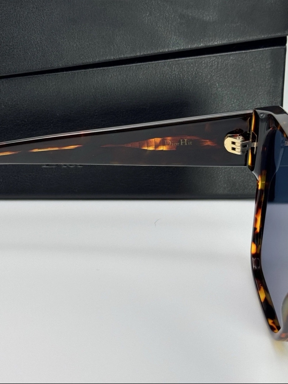 Dior Tortoiseshell Frame Sunglasses with Blue Lenses - Picture 5 of 8